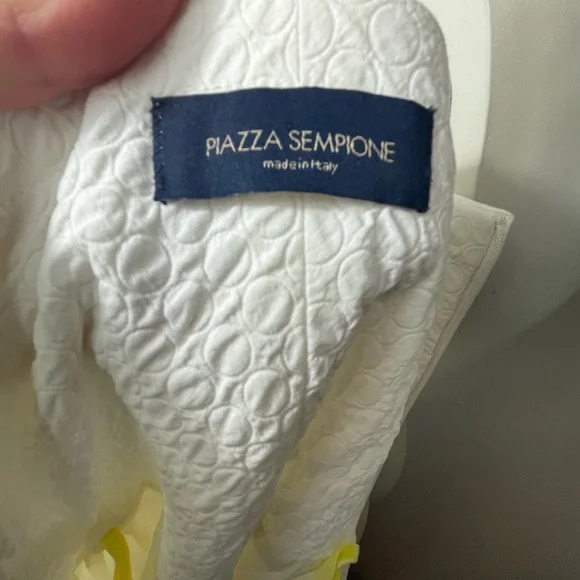 Piazza Sempione Italy Seersucker lined strapless cocktail dress - Picture 12 of 12